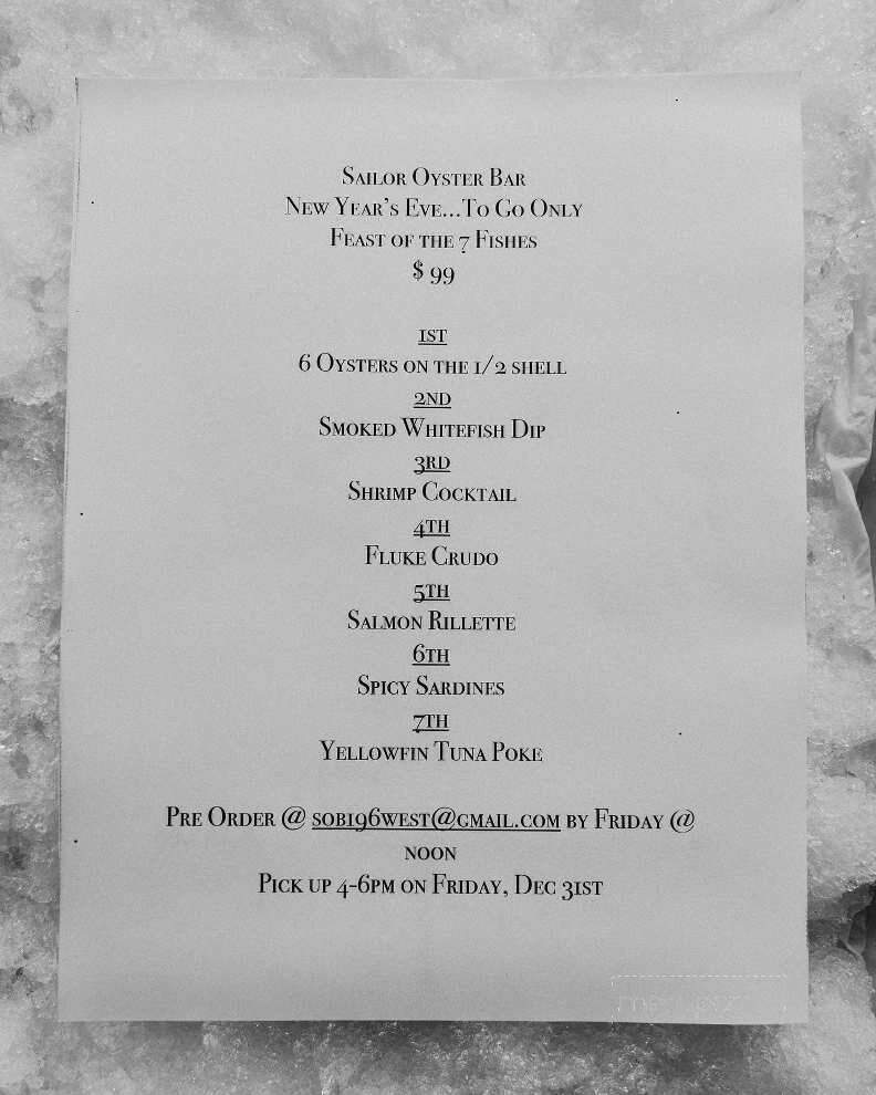 Sailor Oyster Bar - Annapolis, MD menu_pic