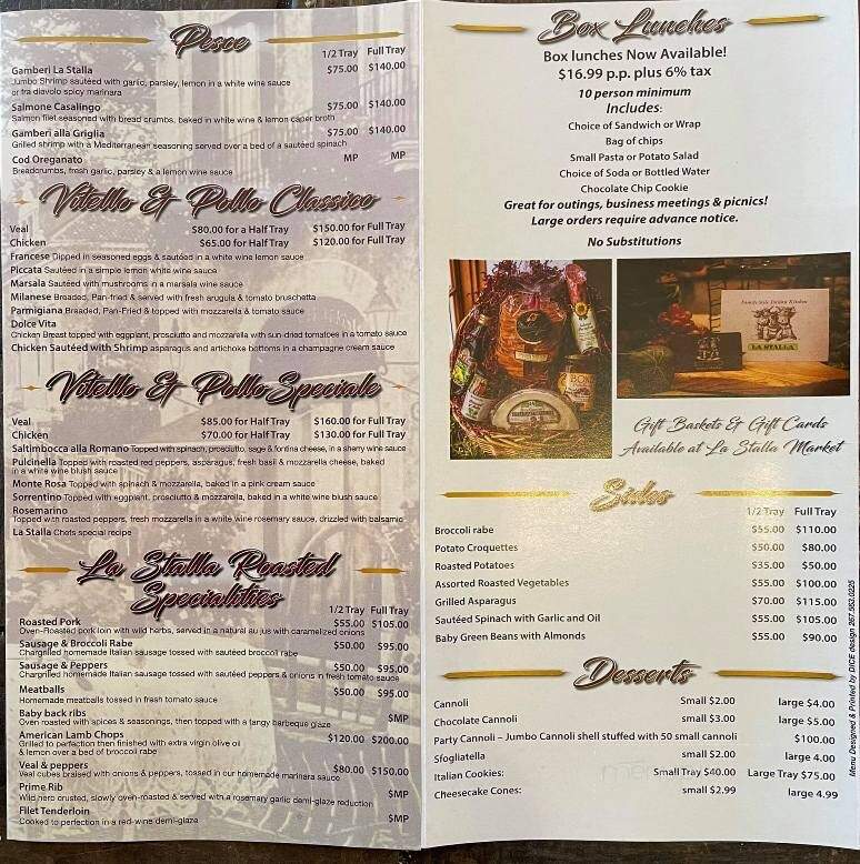 La Stalla Italian Market - Newtown, PA menu_pic