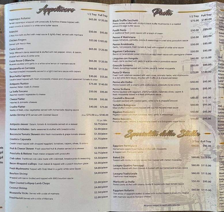 La Stalla Italian Market - Newtown, PA menu_pic