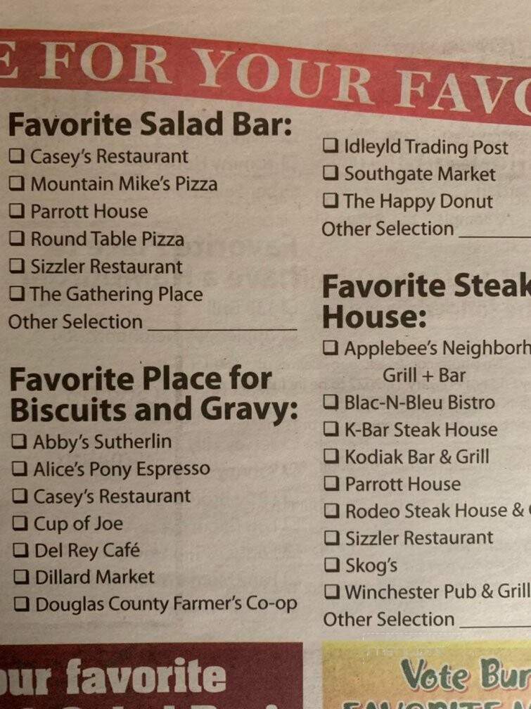The Happy Donut - Myrtle Creek, OR menu_pic
