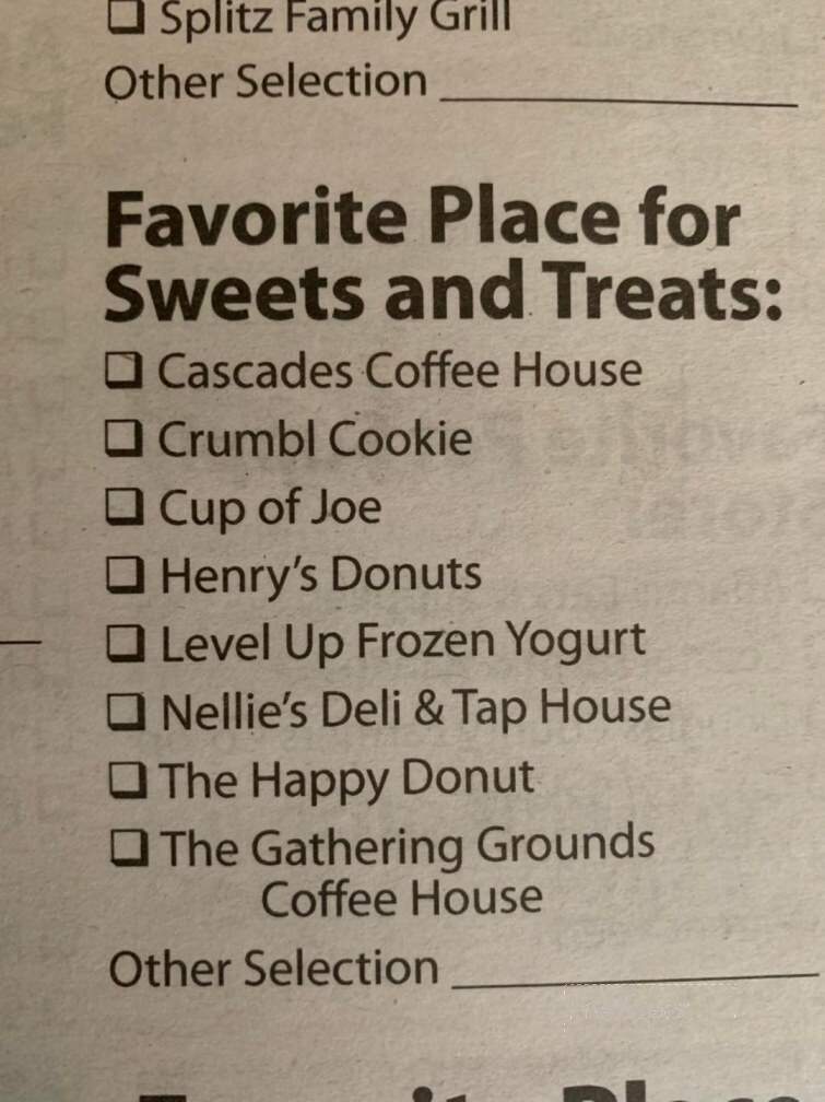 The Happy Donut - Myrtle Creek, OR menu_pic