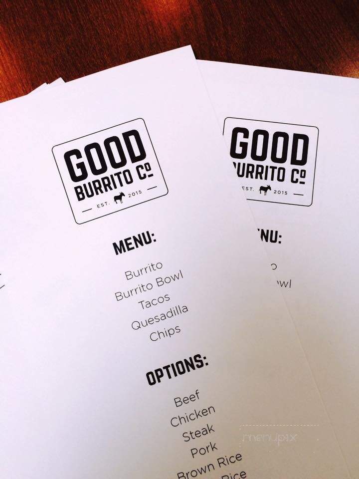 Good Burrito - Elizabethtown, PA menu_pic