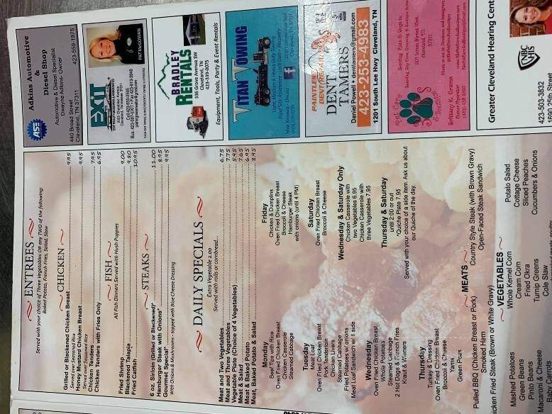 The Old Fort Restaurant - Cleveland, TN menu_pic