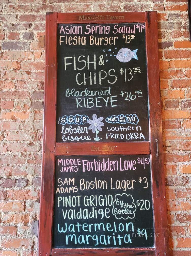 Maxwell's Tavern - Waxhaw, NC menu_pic