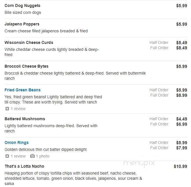 Fireside Lounge - Dennison, MN menu_pic