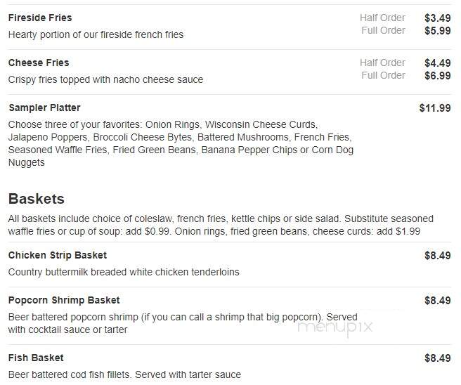 Fireside Lounge - Dennison, MN menu_pic
