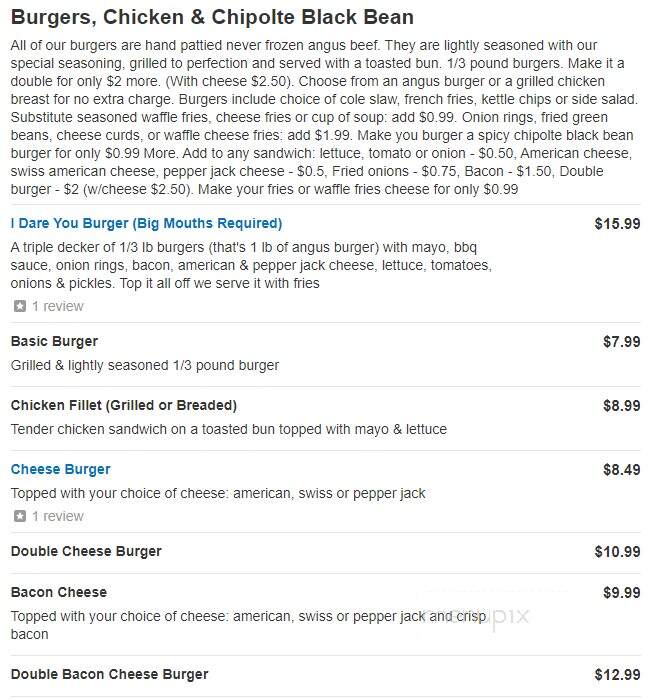 Fireside Lounge - Dennison, MN menu_pic