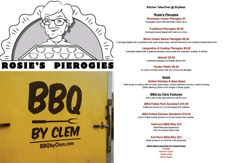 Shy Bear Brewing - Lewistown, PA menu_pic