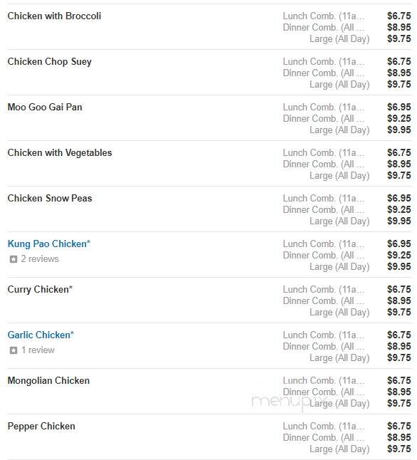 Wong Express House - Brighton, MI menu_pic