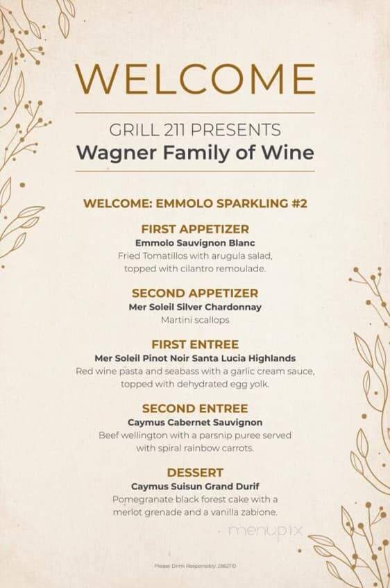 Grill 211 - Paducah, KY menu_pic