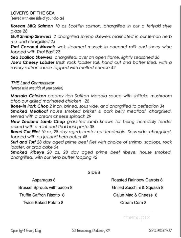 Grill 211 - Paducah, KY menu_pic
