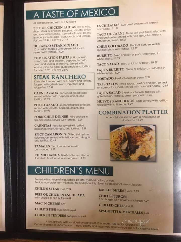 San Jose Steakhouse - Saint Joseph, MO menu_pic