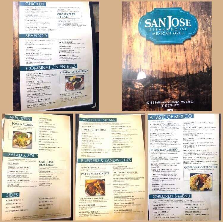 San Jose Steakhouse - Saint Joseph, MO menu_pic