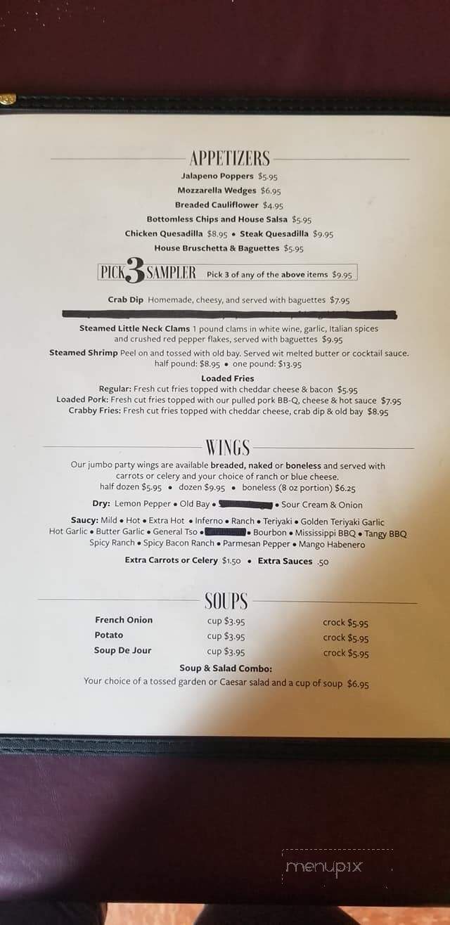 Meiserville Inn - Mount Pleasant Mills, PA menu_pic