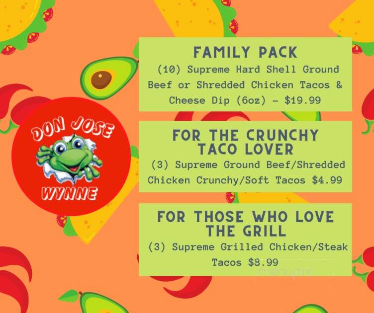 Don Jose Mexican Restaurant - Wynne, AR menu_pic