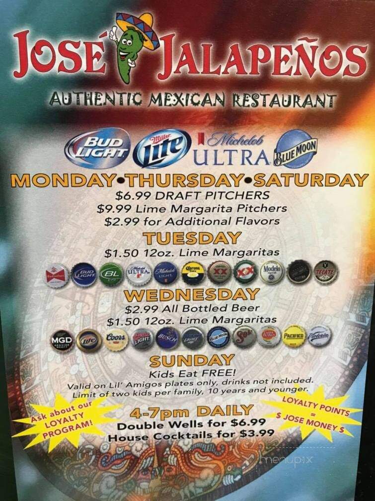 Jose Jalapenos - Ashland, MO menu_pic