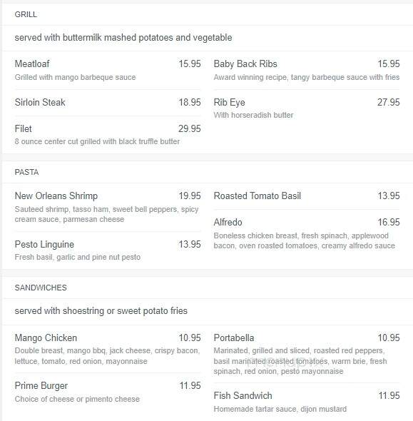 Truffles Cafe - Bluffton, SC menu_pic