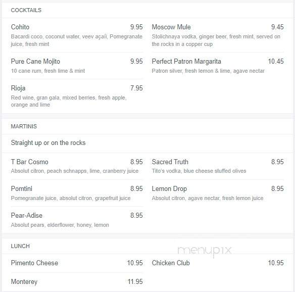 Truffles Cafe - Bluffton, SC menu_pic