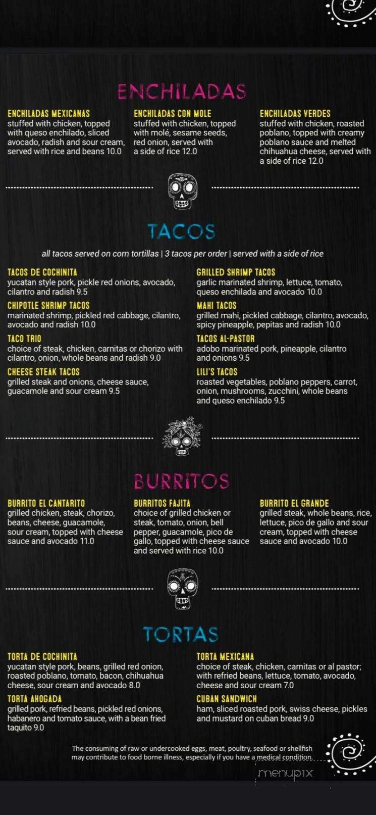 El Cantarito Laporte - La Porte, IN menu_pic