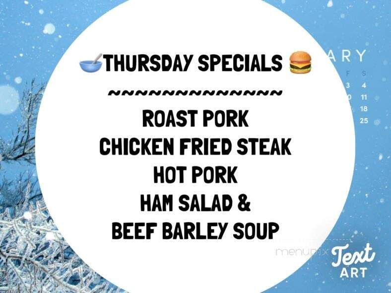 Coachman Inn - Cooperstown, ND menu_pic