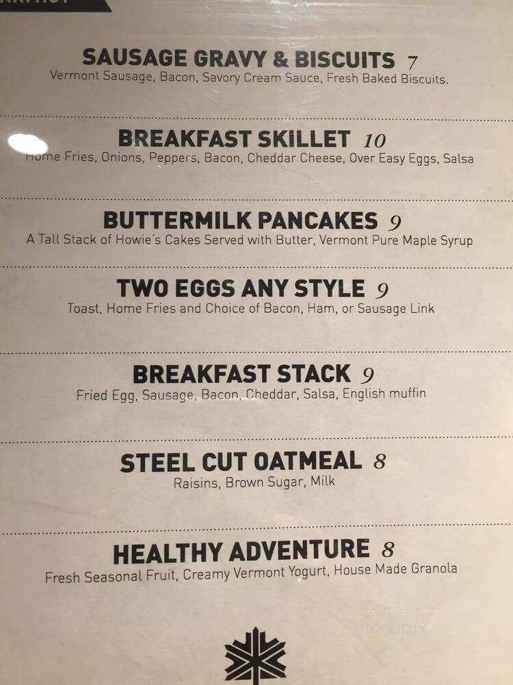Howie's - Jay, VT menu_pic