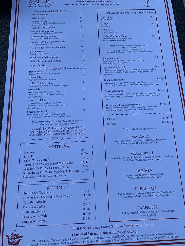 John's Place - Matthews, NC menu_pic
