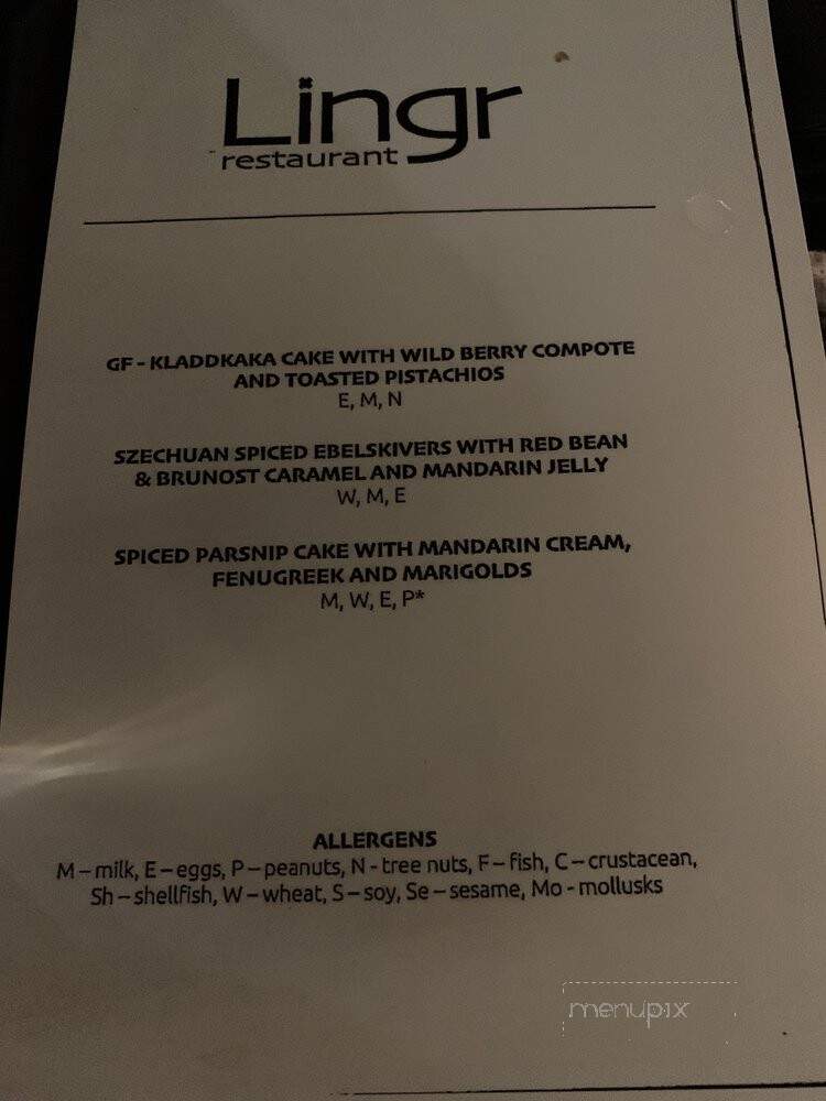 Lingr Restaurant - St. Petersburg, FL menu_pic