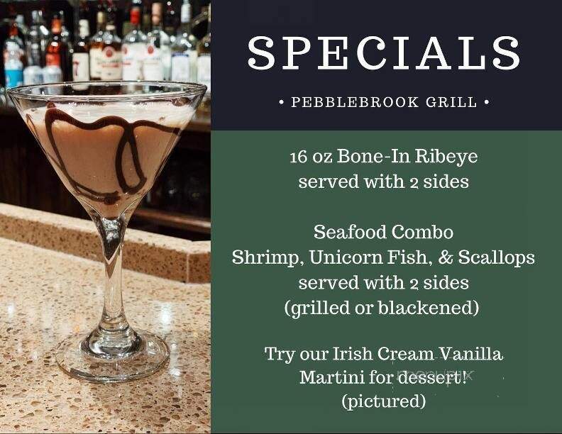 Pebblebrook Golf Grill - Woodbury, GA menu_pic