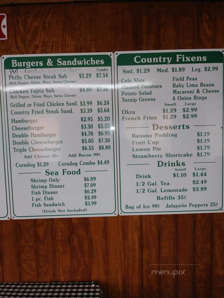 Chicken Place - Johnston, SC menu_pic