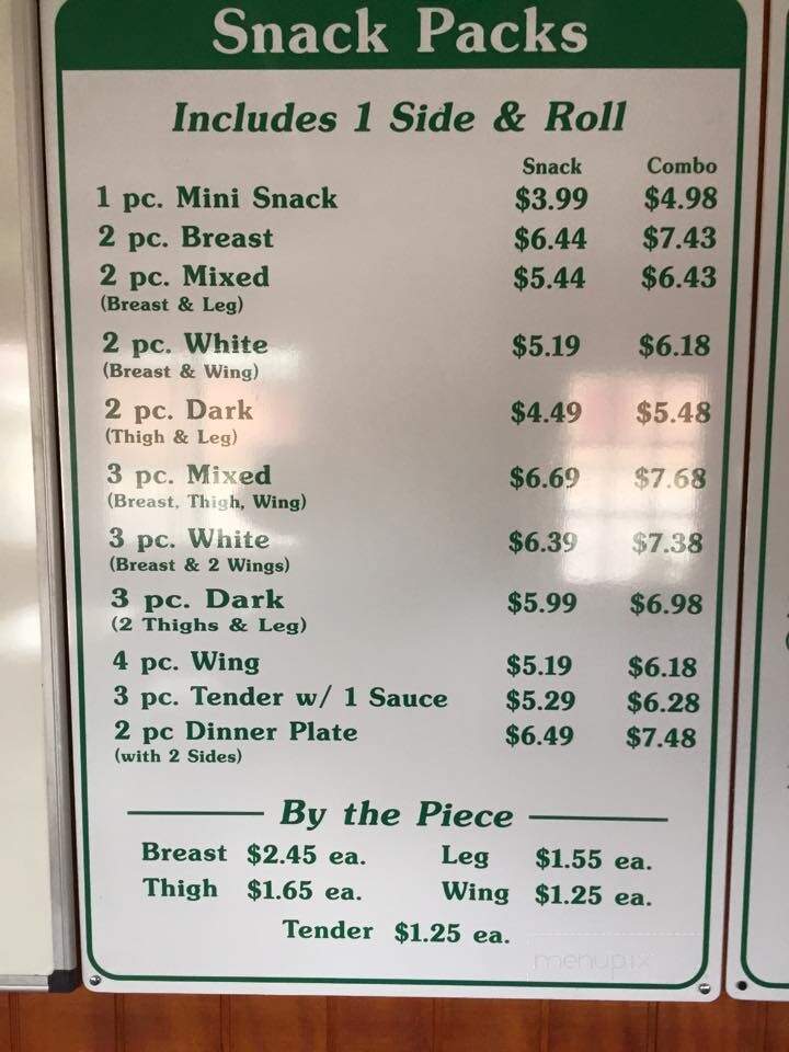 Chicken Place - Johnston, SC menu_pic