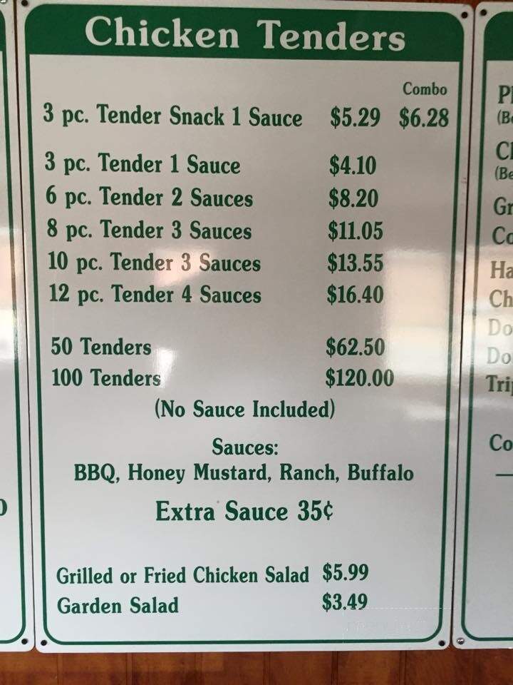 Chicken Place - Johnston, SC menu_pic