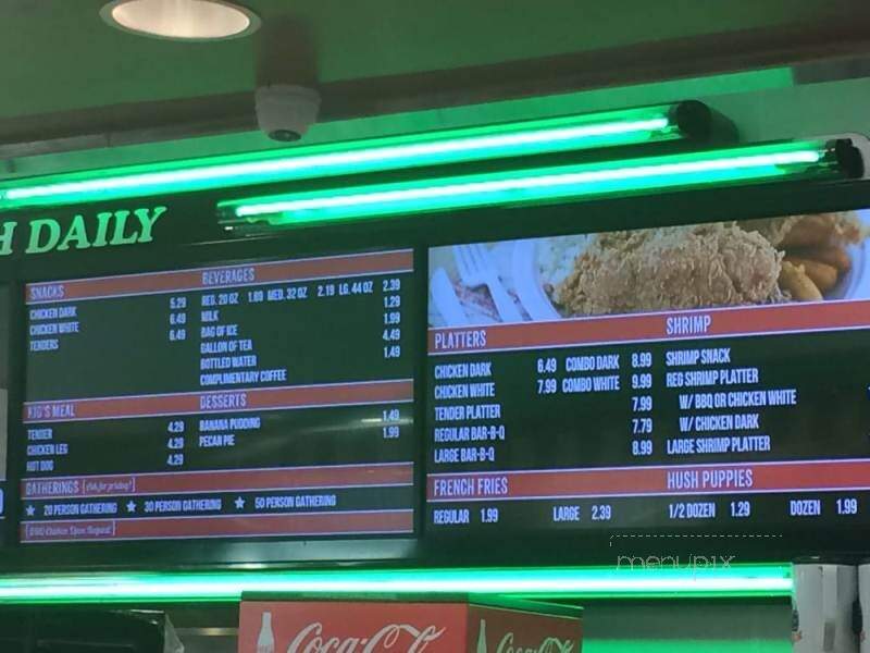 Smithfield's Chicken 'N Bar-B-Q - Goldsboro, NC menu_pic