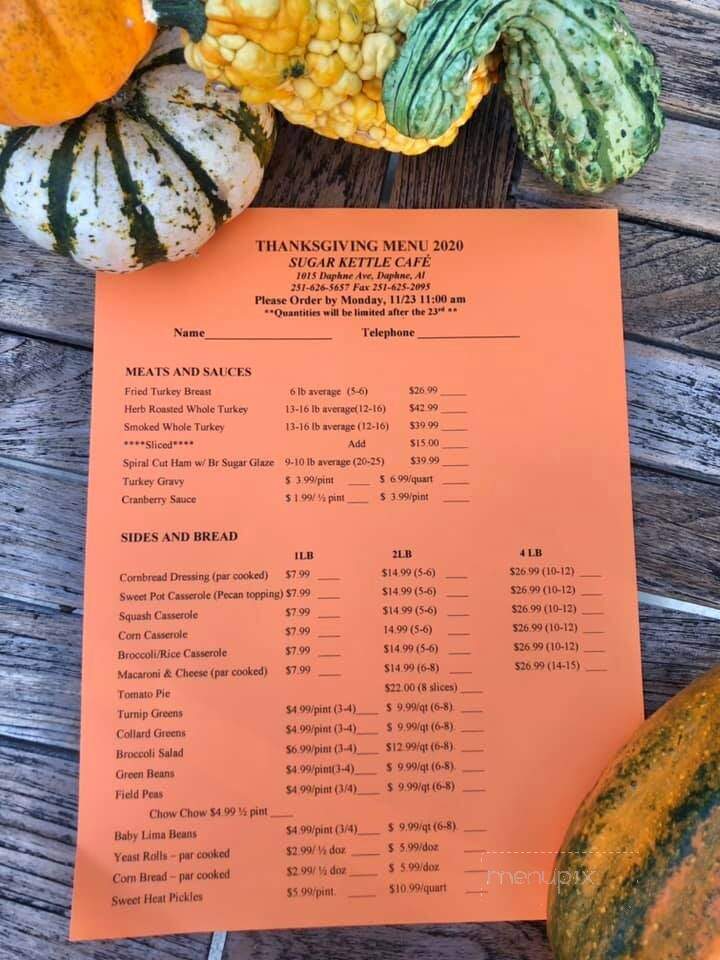 Sugar Kettle Cafe - Daphne, AL menu_pic