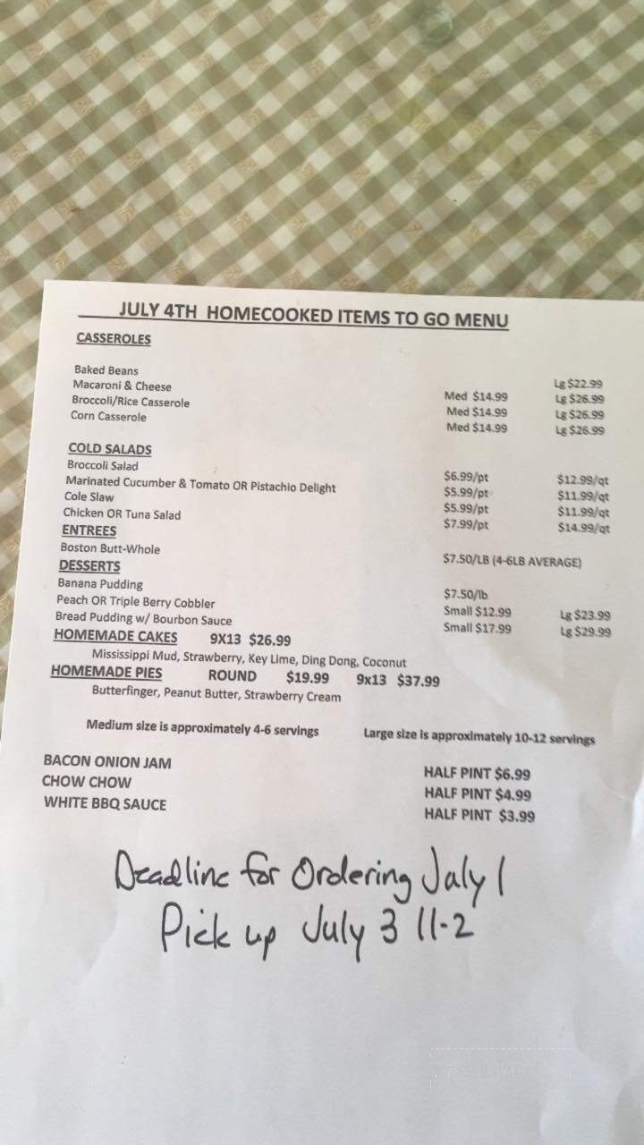 Sugar Kettle Cafe - Daphne, AL menu_pic