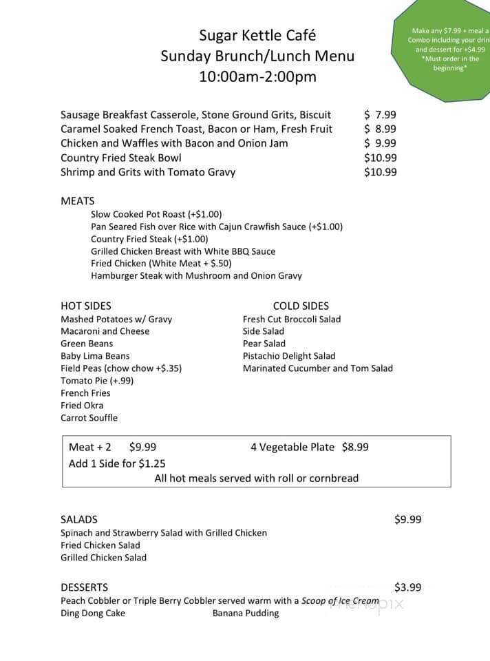 Sugar Kettle Cafe - Daphne, AL menu_pic