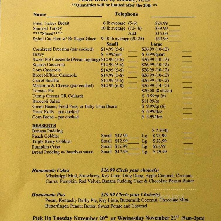 Sugar Kettle Cafe - Daphne, AL menu_pic