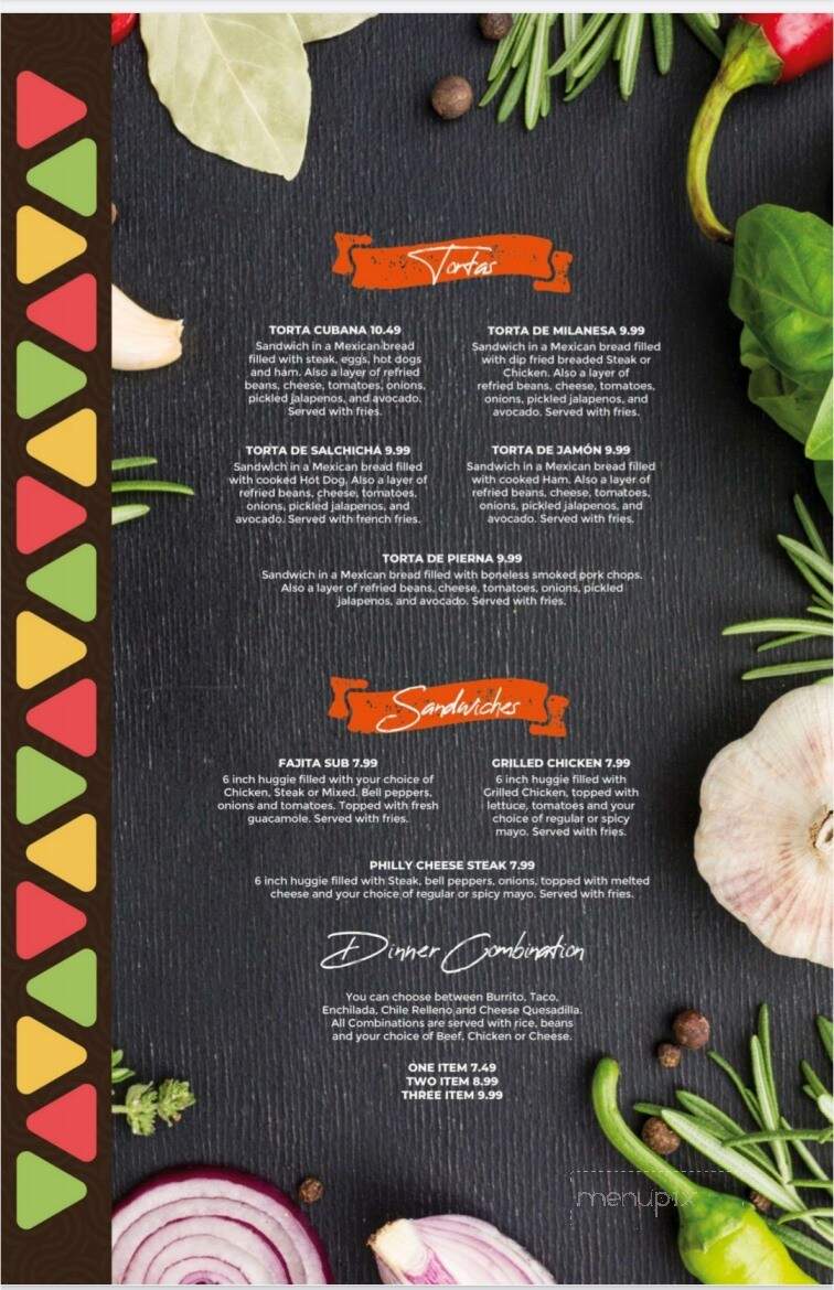 La Mesa - Washington, NC menu_pic