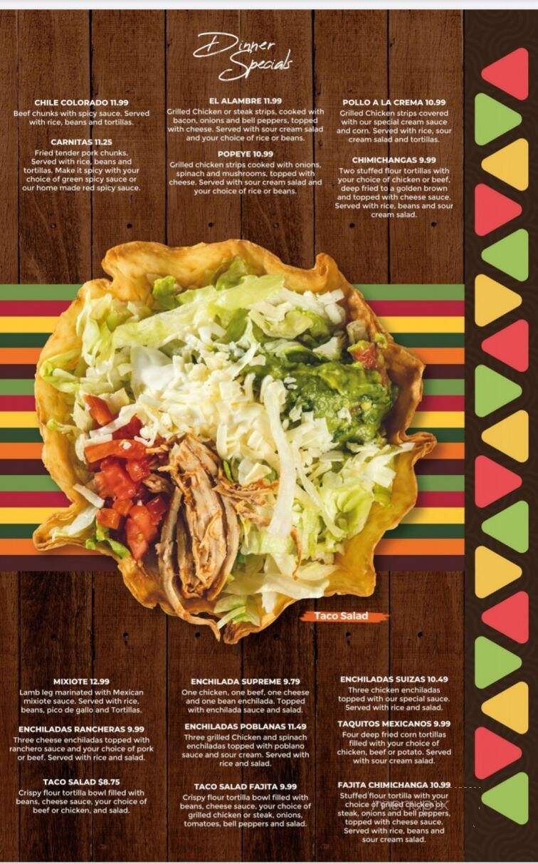 La Mesa - Washington, NC menu_pic