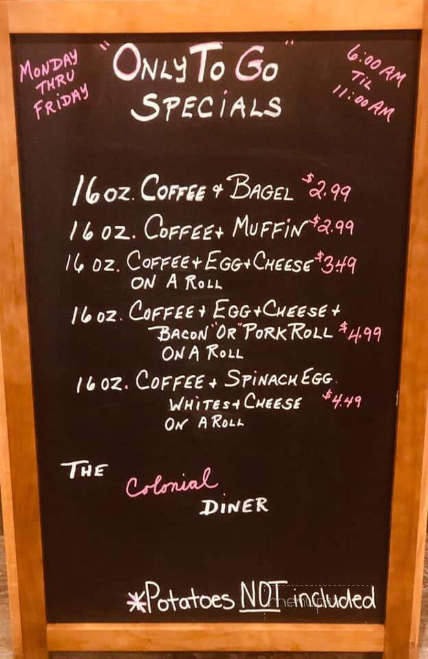 Colonial Diner Restaurant - Woodbury, NJ menu_pic