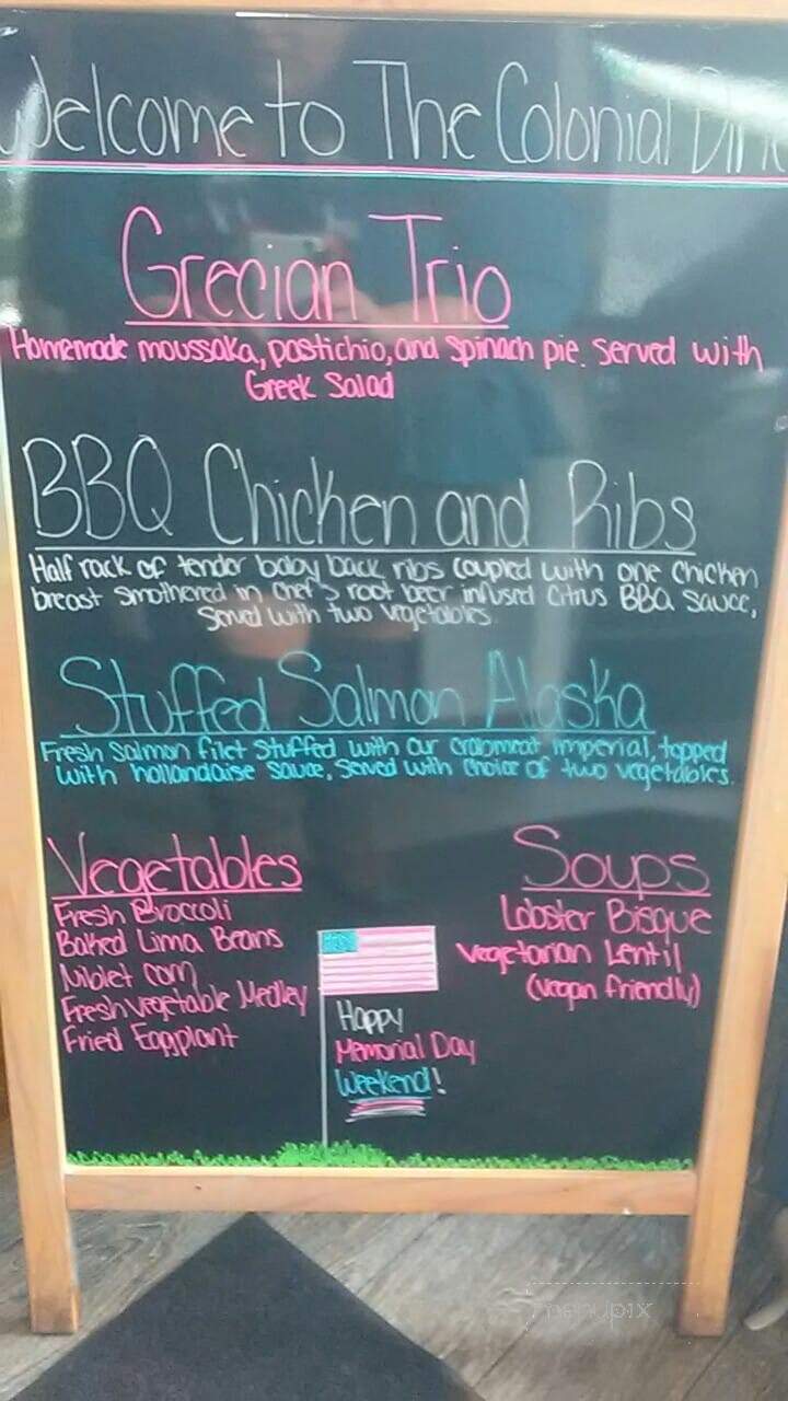 Colonial Diner Restaurant - Woodbury, NJ menu_pic