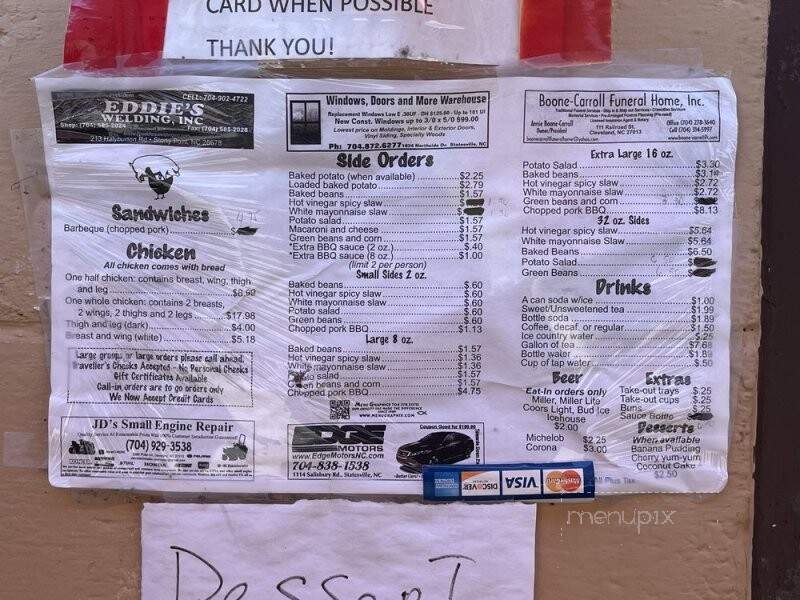 Keaton's Barbecue - Cleveland, NC menu_pic