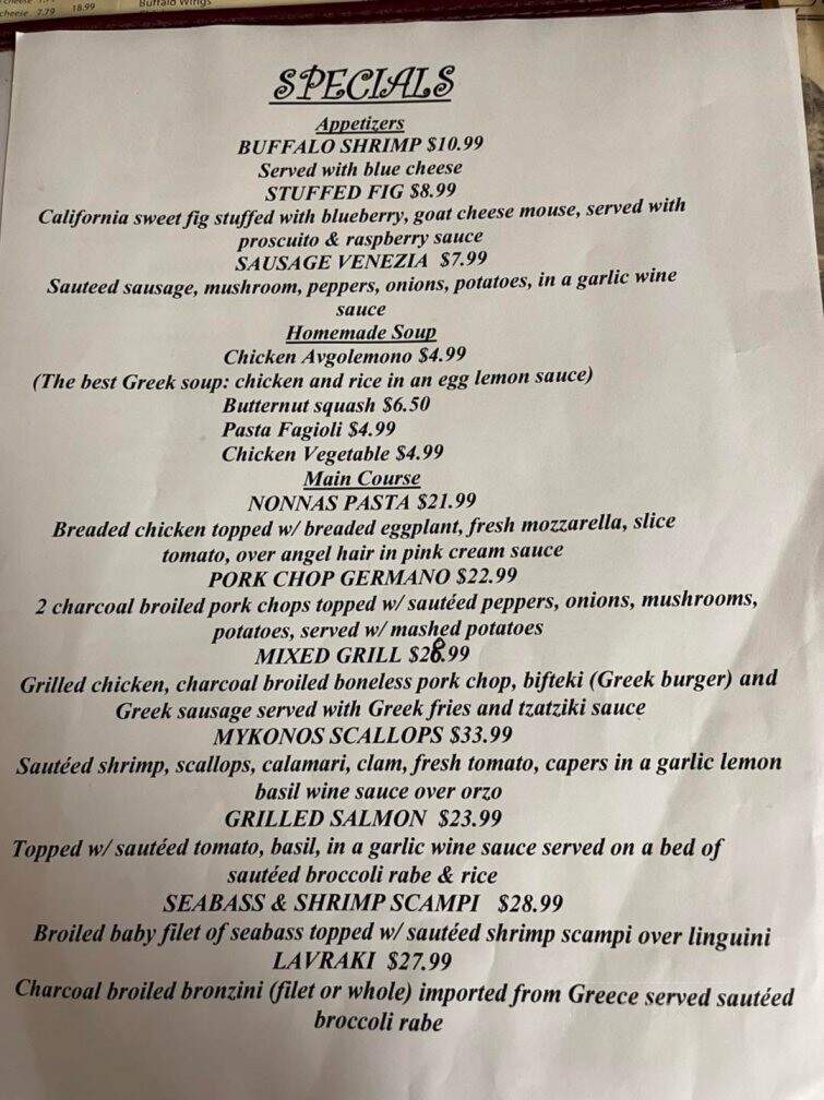 Theodora's - Wharton, NJ menu_pic