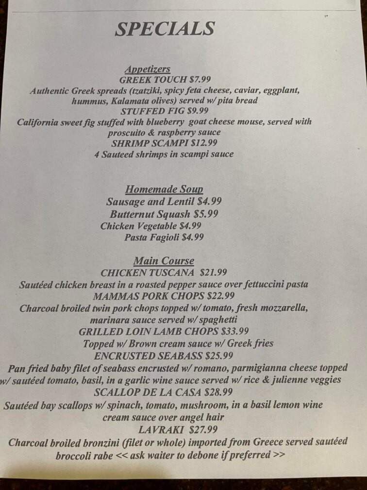Theodora's - Wharton, NJ menu_pic