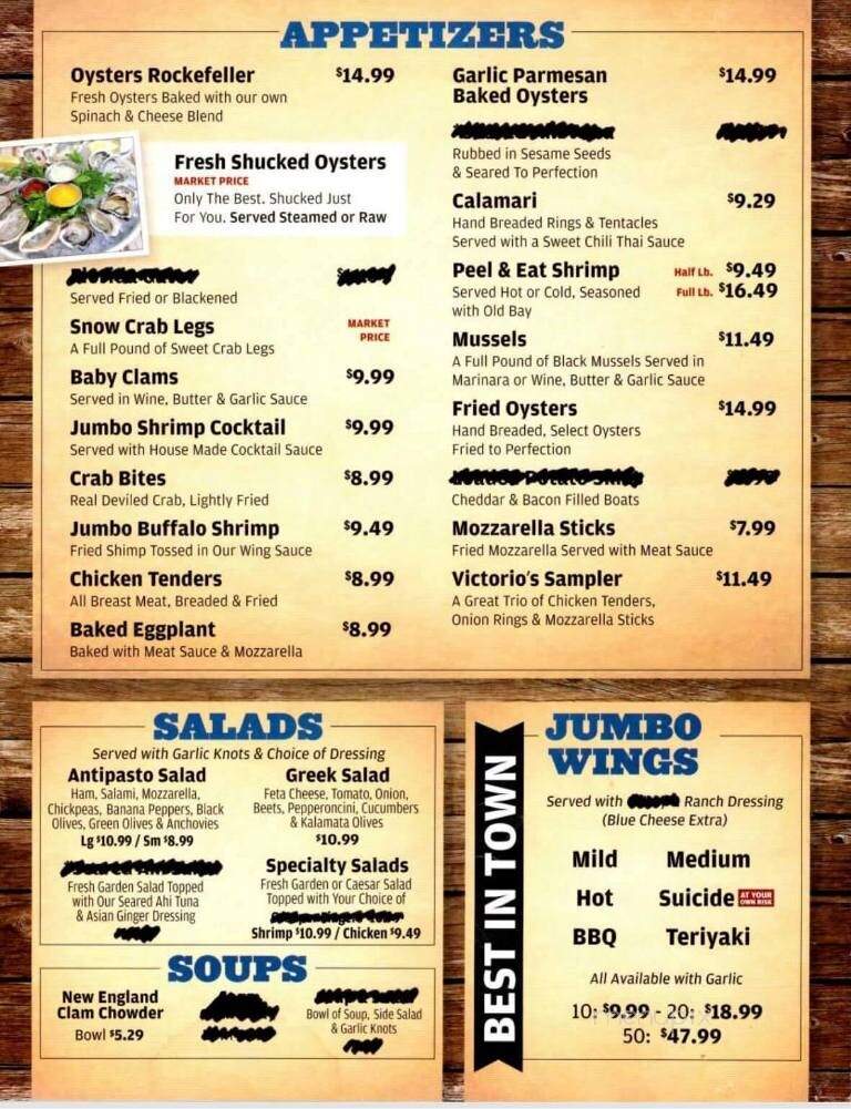 Victoria's Oyster Bar & Grill - Longwood, FL menu_pic