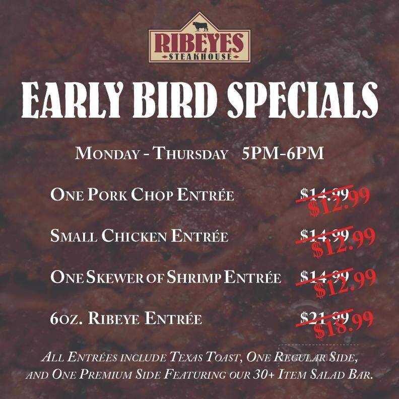 Ribeyes Of Williamston - Williamston, NC menu_pic