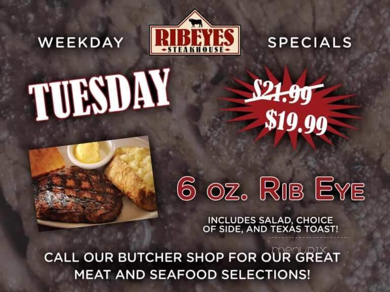 Ribeyes Of Williamston - Williamston, NC menu_pic