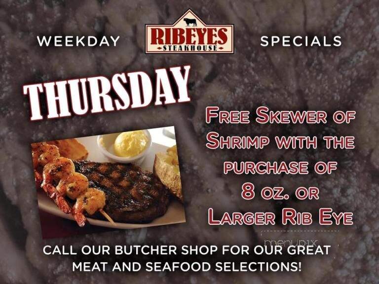 Ribeyes Of Williamston - Williamston, NC menu_pic