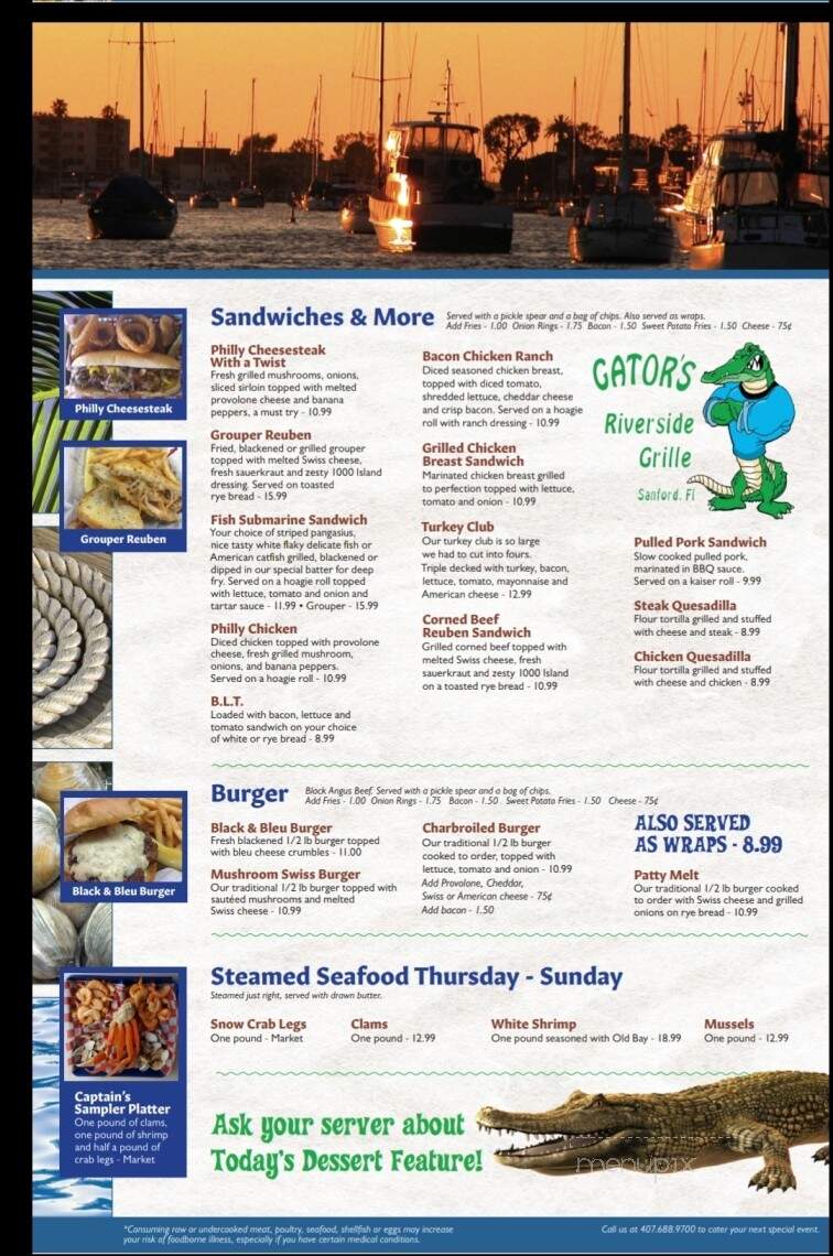 Gator's Riverside Grill - Sanford, FL