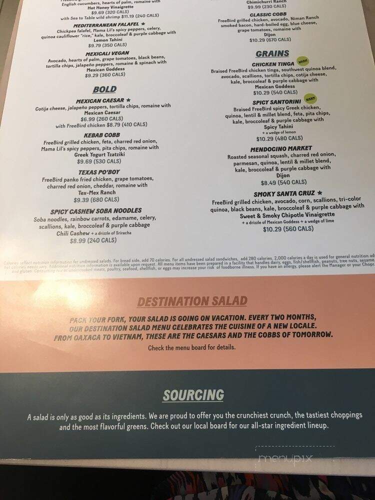 Chopt Creative Salad Co. - Wilmington, NC menu_pic