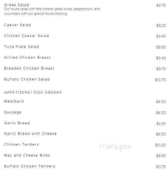 Tommy's Pizza Palace - Portland, CT menu_pic